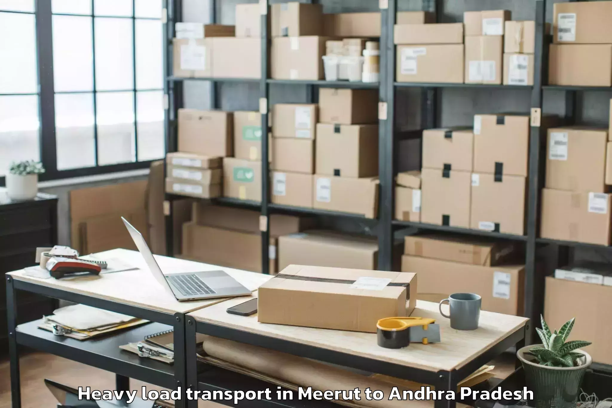 Affordable Meerut to Peda Araveedu Heavy Load Transport